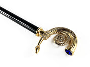 Beauty Collectible Walking Cane With Swarovski Sapphire - IL MARCHESATO LUXURY UMBRELLAS, CANES AND SHOEHORNS