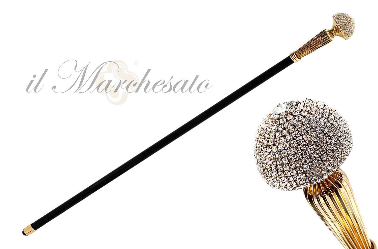 Luxurious Collectible Walking Stick - IL MARCHESATO LUXURY UMBRELLAS, CANES AND SHOEHORNS