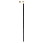 Walking stick - Sturdy gold plated 24K brass handle