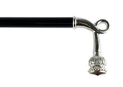 Sturdy Walking Stick With Red Swarovski Crystal - IL MARCHESATO LUXURY UMBRELLAS, CANES AND SHOEHORNS