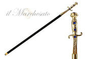 Luxury canes with Sword handle - IL MARCHESATO LUXURY UMBRELLAS, CANES AND SHOEHORNS