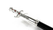 Walking stick with silverplated Sword handle - IL MARCHESATO LUXURY UMBRELLAS, CANES AND SHOEHORNS