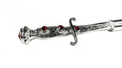 Walking stick with silverplated Sword handle - IL MARCHESATO LUXURY UMBRELLAS, CANES AND SHOEHORNS