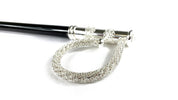 Beauty Walking stick with crystals - Silver-plated 925 - IL MARCHESATO LUXURY UMBRELLAS, CANES AND SHOEHORNS