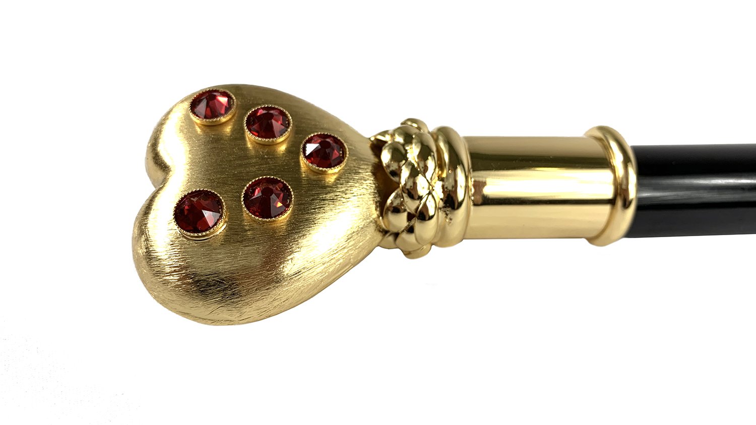 Collectible stick with 24K goldplated heart - IL MARCHESATO LUXURY UMBRELLAS, CANES AND SHOEHORNS