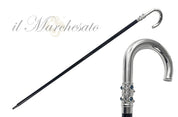 Sturdy Walking Stick With Blue Crystals