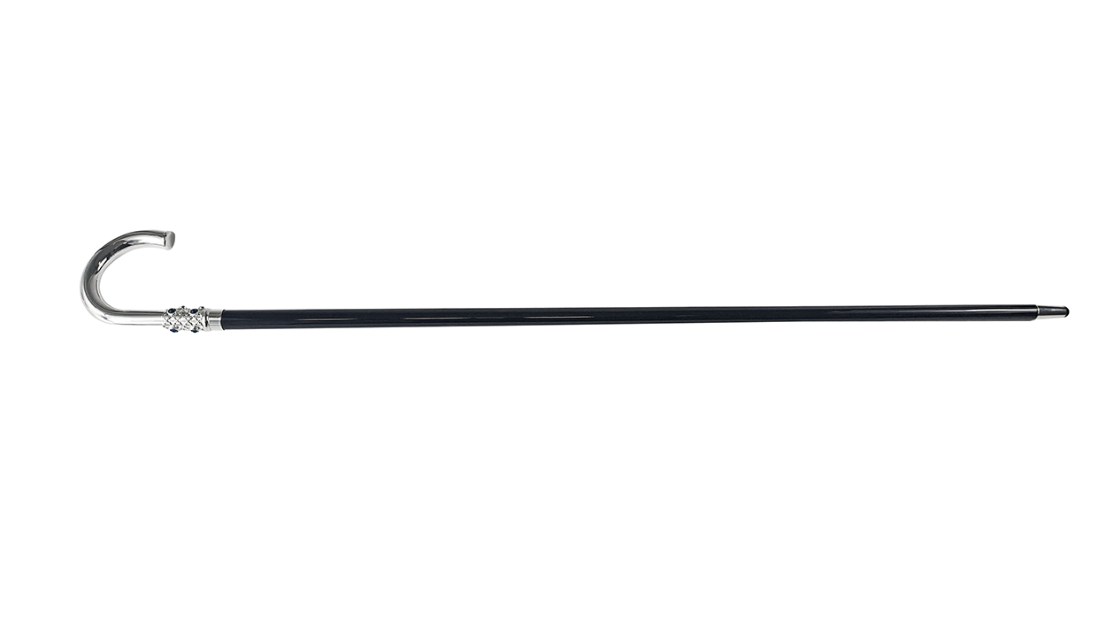 Sturdy Walking Stick With Blue Crystals