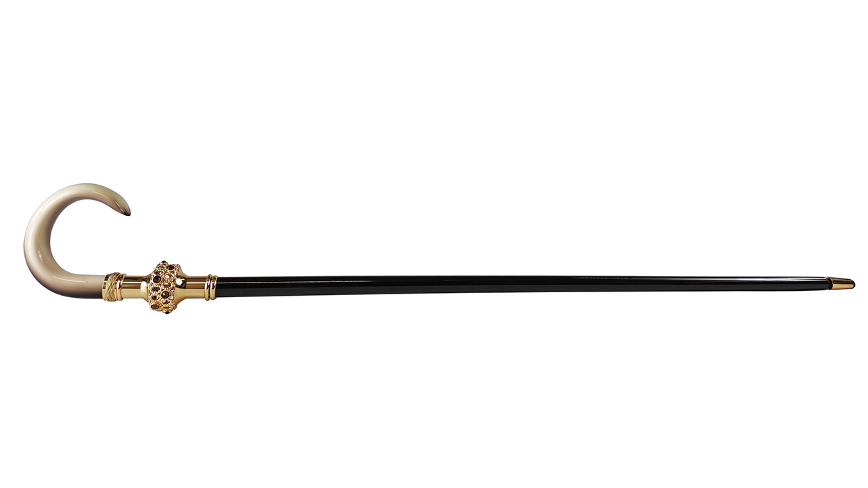 Exclusive cane with crystals and two-tone handle