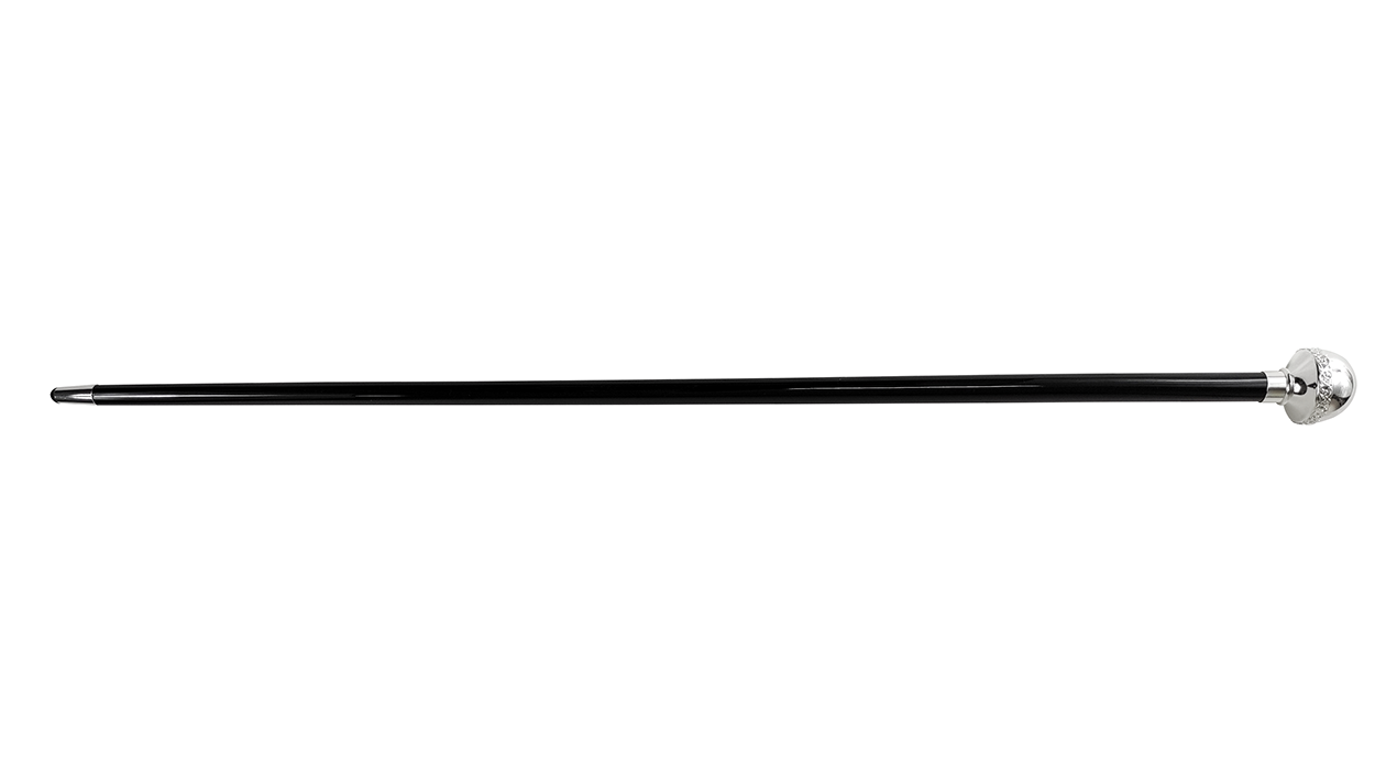 Bastone elegante con pomolo placcato argento