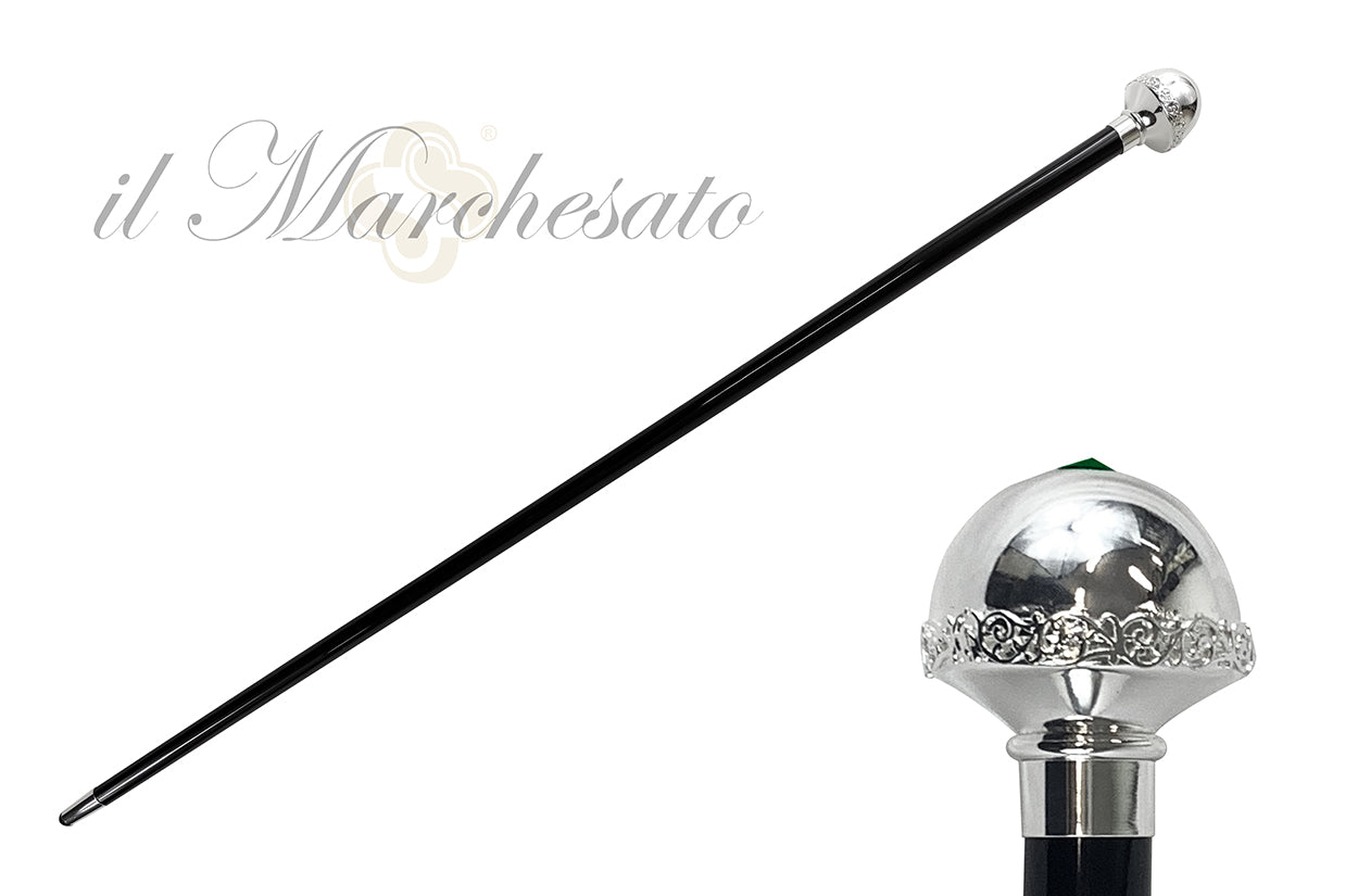 Elegant Walking stick with Silver-Plated Knob