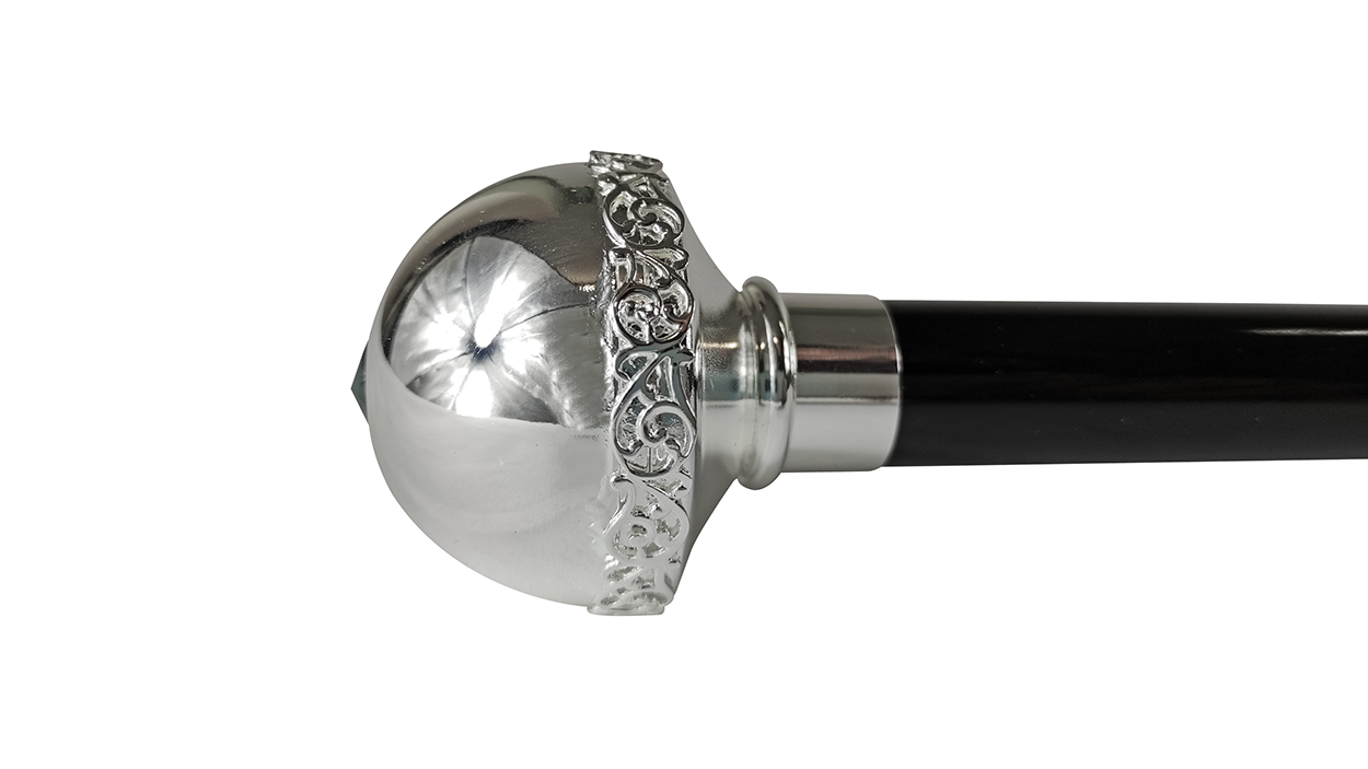 Elegant Walking stick with Silver-Plated Knob