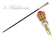 Amazing Walking stick with Red crystals