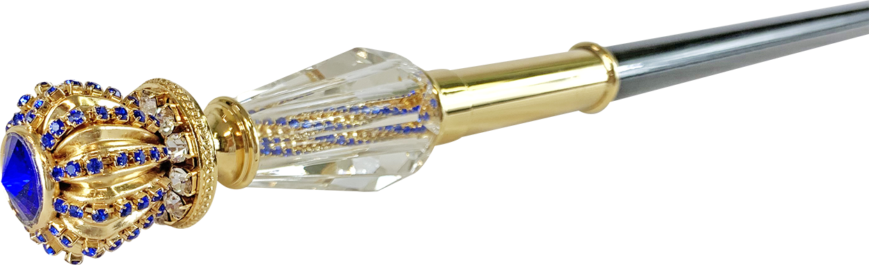 Amazing Walking stick with Blue crystals