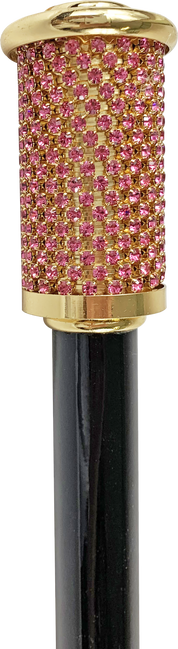 Wonderful Walking Stick For Ceremony with pink crystals