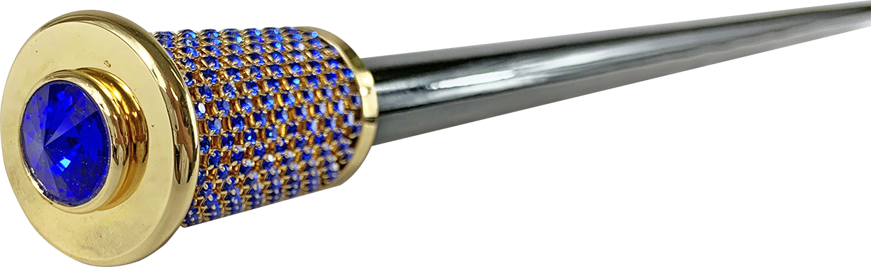 Wonderful Walking Stick For Ceremony with Sapphire crystals