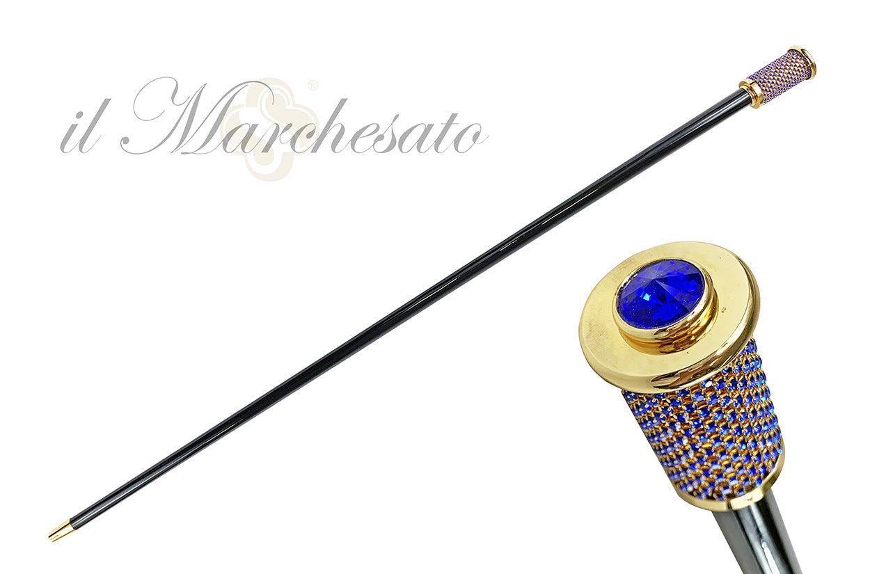 Wonderful Walking Stick For Ceremony with Sapphire crystals