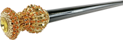 Handmade milord Cane with Orange crystals