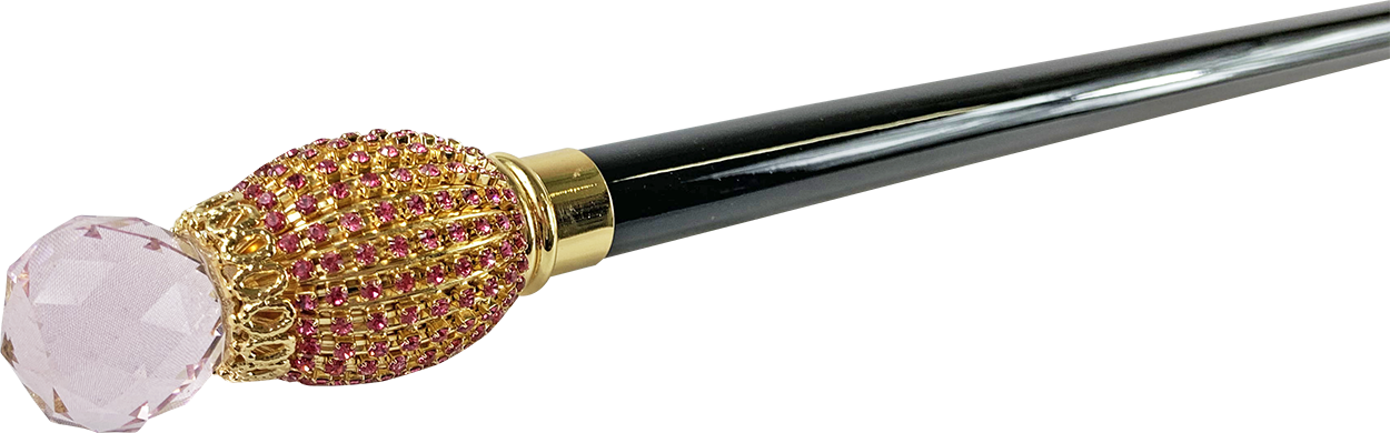 Milord Walking stick with Rose crystal sphere