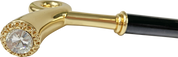 Walking stick for man - Sturdy gold plated 24K brass handle