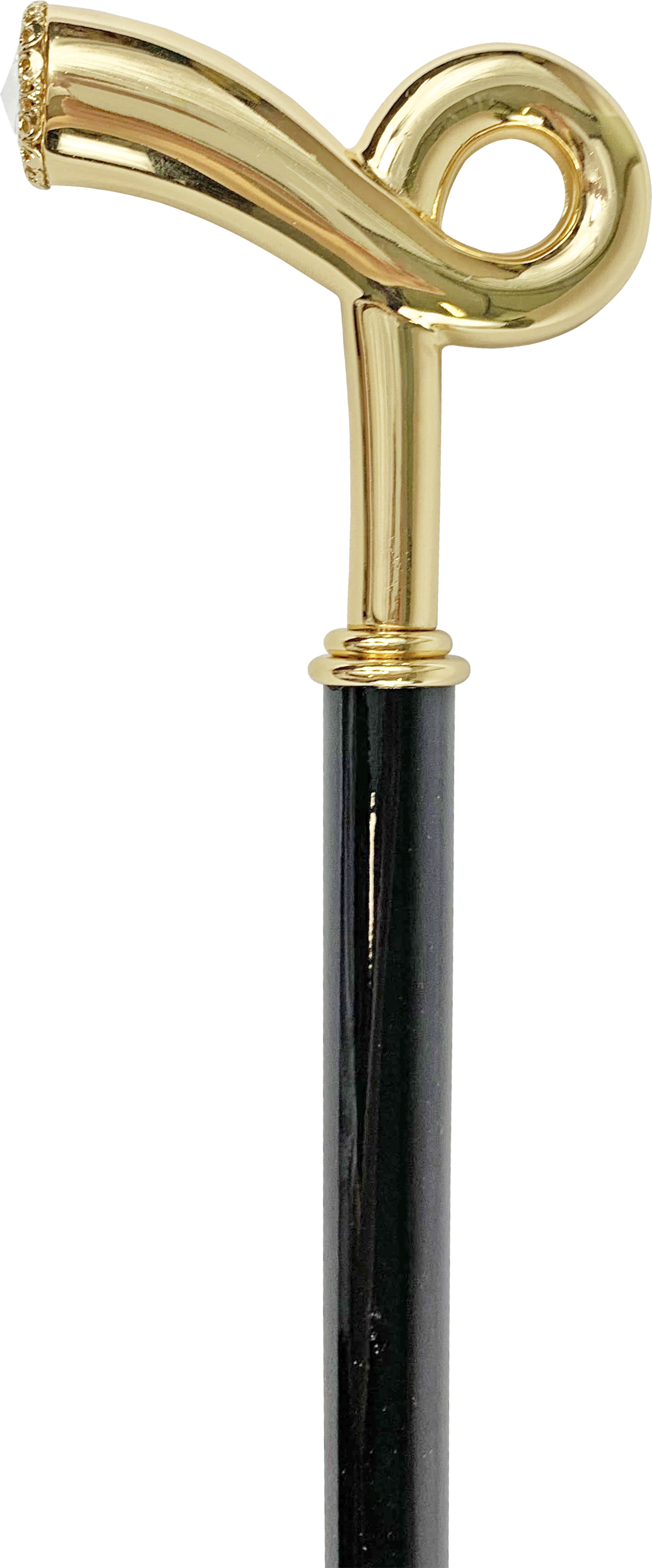 Walking stick for man - Sturdy gold plated 24K brass handle
