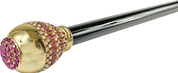 Awesome walking cane with Fucsia crystals
