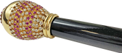 Awesome walking cane with Fucsia crystals