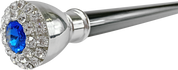 Elegant Walking stick with Silver-Plated Knob and crystals