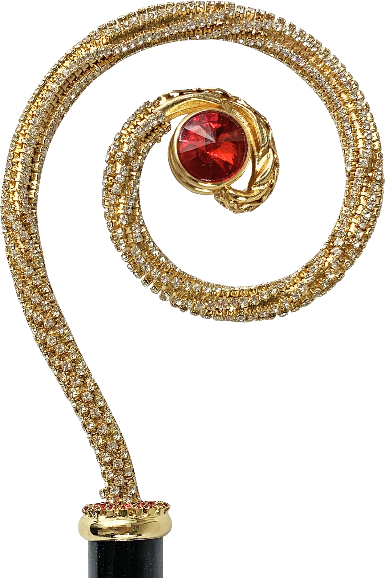 Curl Walking stick with crystals