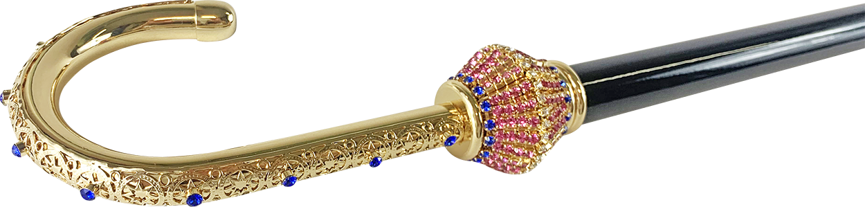 Elegant Walking cane for ladies with crystals
