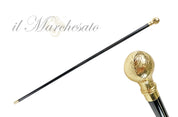 Walking stick ceremonial knob - gold plated 24K