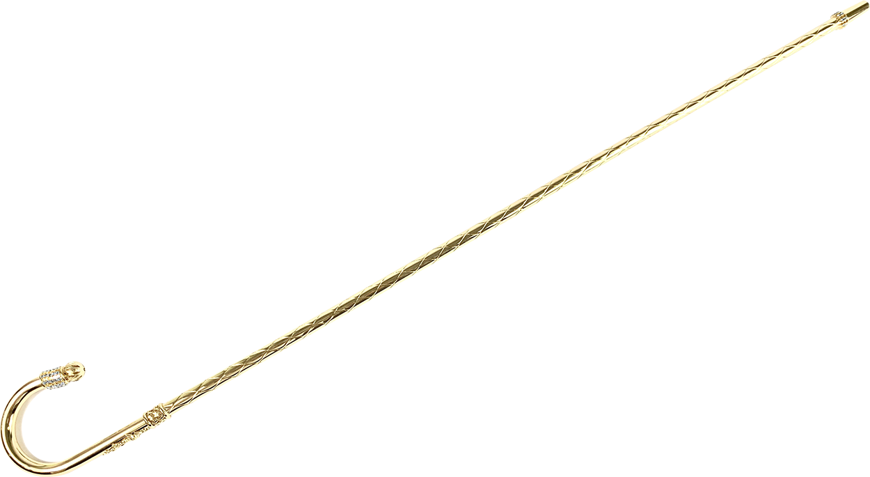 Bastone da passeggio 24k placcato oro di lusso
