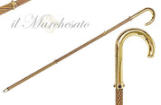 Luxury Gold plated 24K walking stick encrusted with thousands of amethyst crystals