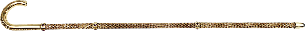 Luxury Gold plated 24K walking stick encrusted with thousands of amethyst crystals