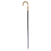 Walking stick for man in brass - 24K goldplated with Silverplated sphere