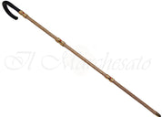 Elegant Walking Cane Encrusted with Swarovski Crystals- Leather Handle - il-marchesato