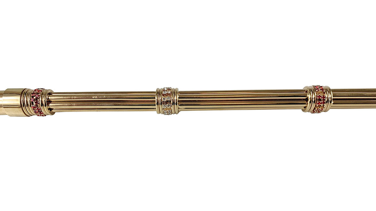 Exclusive "ilMarchesato" Walking stick - Goldplated 24K