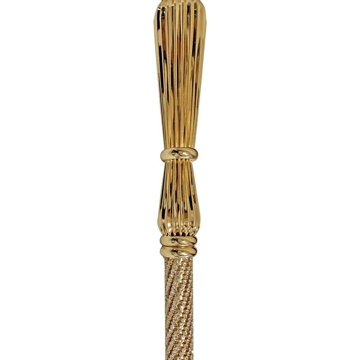 Luxury Gold plated 24K walking stick encrusted with thousands of crystals