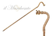 Crook Walking Cane Encrusted with white crystals