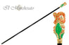Nice Enamelled Flower - Walking Cane - il-marchesato