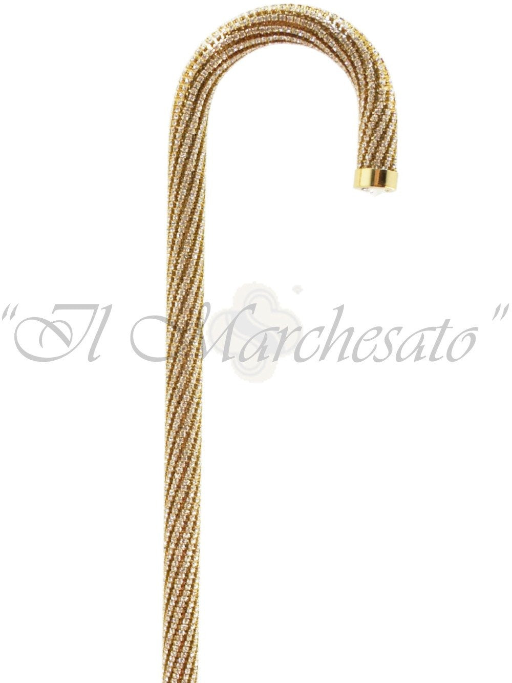 Crook Walking Cane Encrusted with Swarovski Elements - il-marchesato