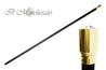 Luxurious 24K goldplated Walking Stick for Ceremonies - IL MARCHESATO LUXURY UMBRELLAS, CANES AND SHOEHORNS