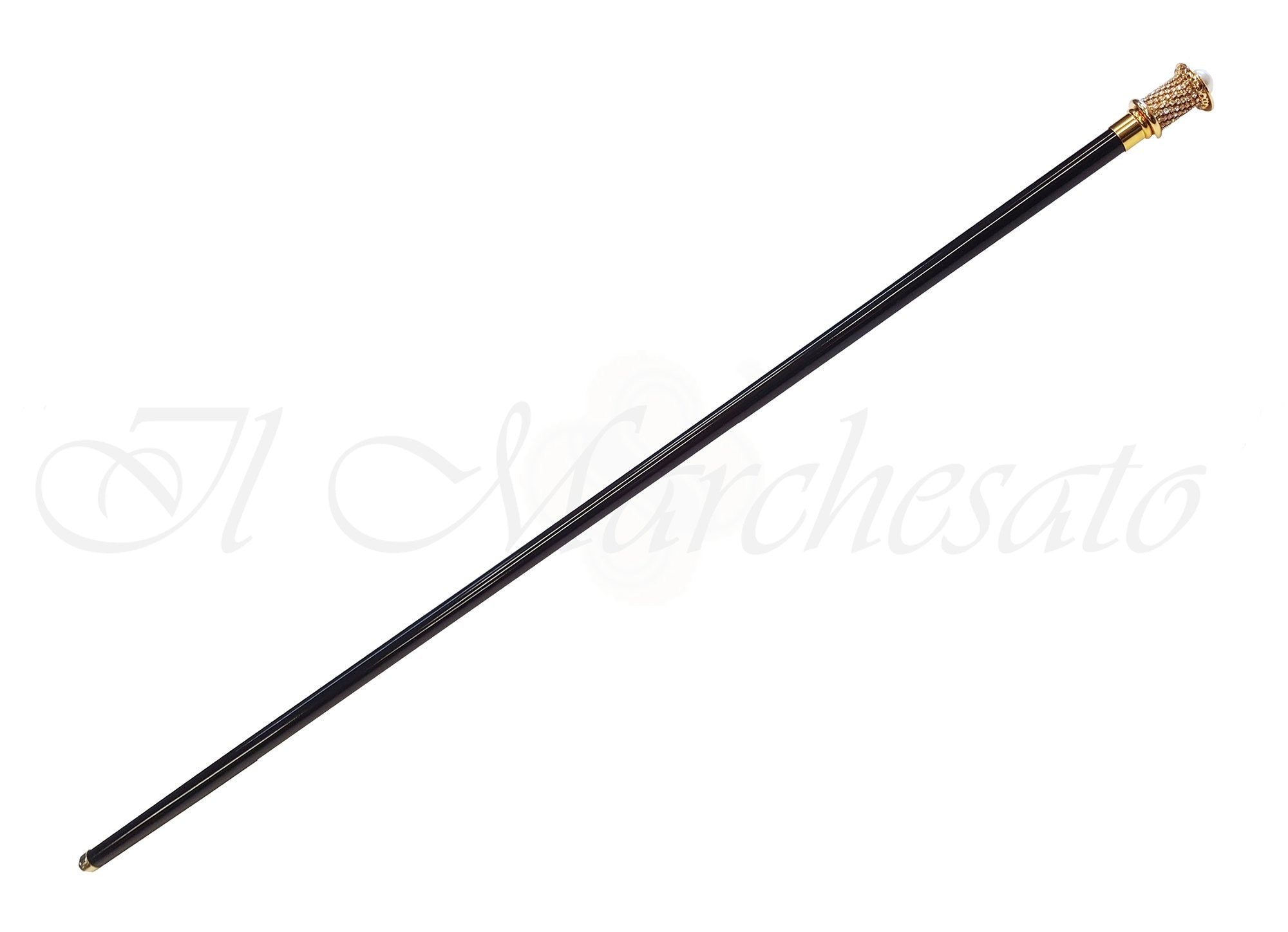 Fine Walking Sticks - Swarovski Crystal Encrusted Knob - il-marchesato
