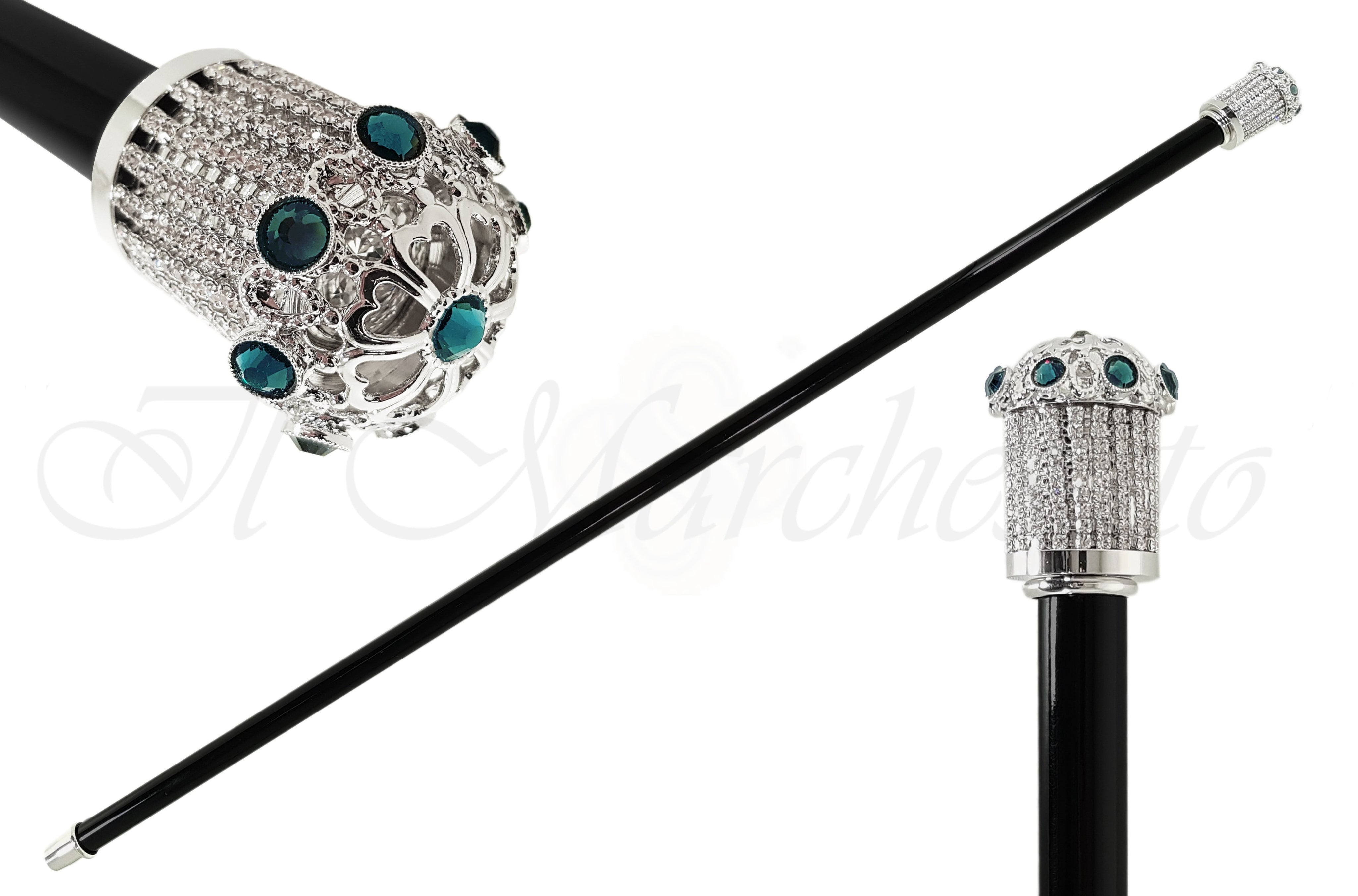 Evening Cane With Swarovski Elements - il-marchesato