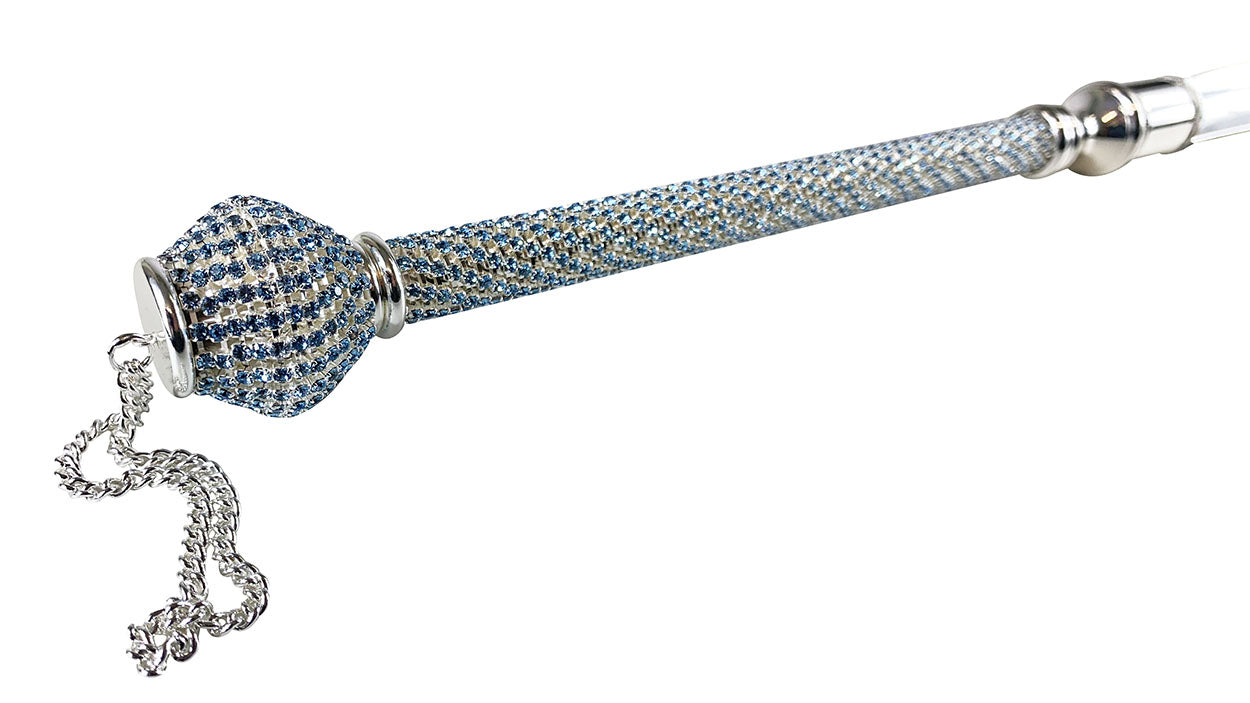 Handmade Shoehorn with Aquamarine Crystals
