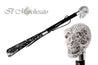 il Marchesato Lux Silver Skull Shoehorn Encrusted with Swarovski Cristals - il-marchesato