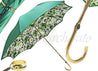 il Marchesato Handmade Ladies Flowered Umbrella in Green Color - il-marchesato