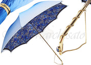 Luxury Double Canopy Sky-Blue Umbrella - il-marchesato