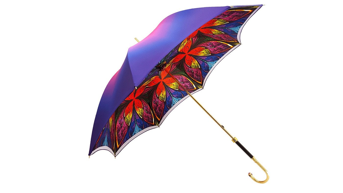Women's Umbrella - Swarovski Cristals - Double Cloth - il-marchesato