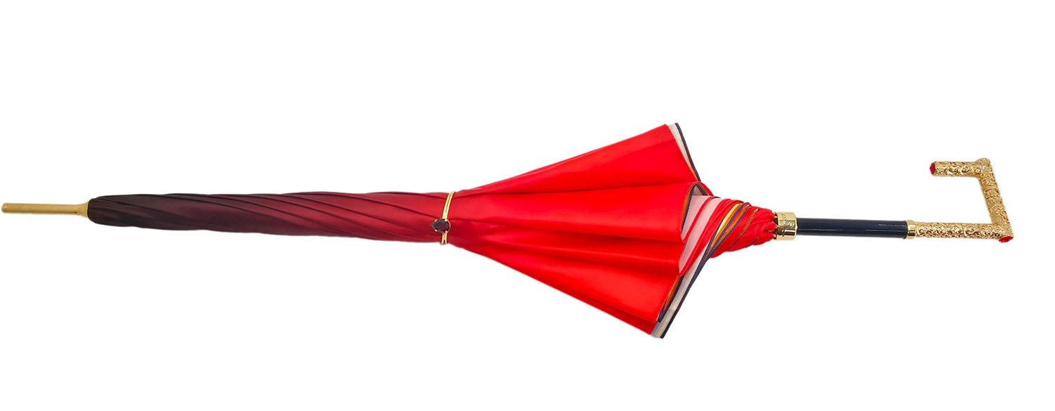 Luxurious Red Umbrella, Double Cloth - Abstract Design - il-marchesato