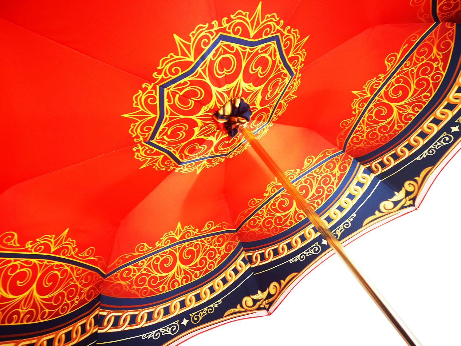 Luxurious Red Umbrella, Double Cloth - Abstract Design - il-marchesato